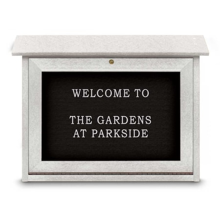 United Visual Products Outdoor Enclosed Combo Board, 48"x36", Black Frame/Black Porc & Cork UVCB4836ODB-BLKPORC-CORK